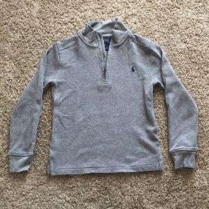 Polo Long Sleeved Waffle Knit Pullover